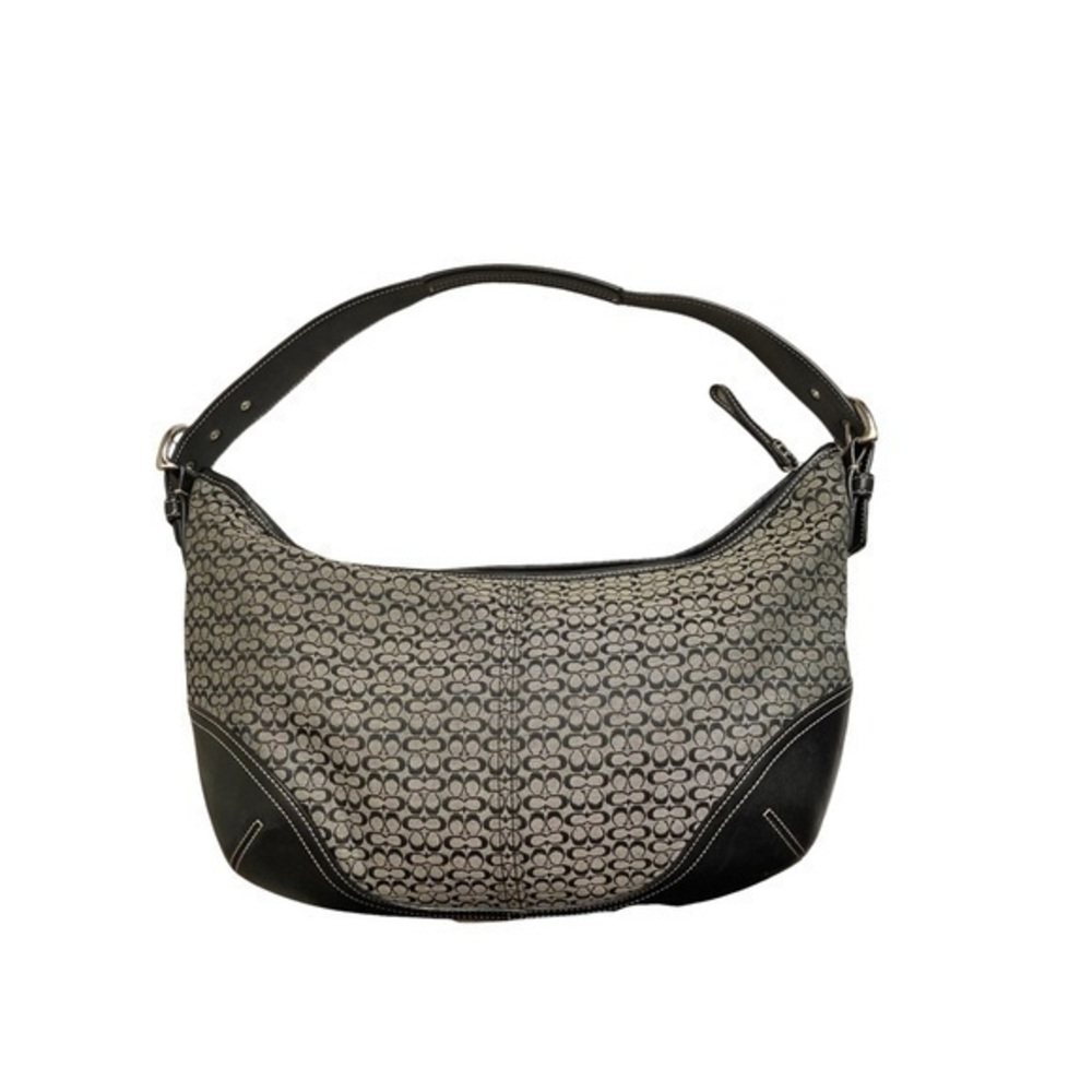Coach mini c black and gray hobo bag